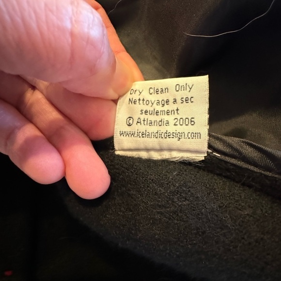 Icelandic Design Boiled Wool Floral Pattern Button Front 2006 Jacket / medium - Picture 10 of 12